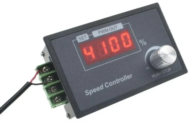 Alt view image 2 of 3 - AJMRTC Intelligent PWM DC Motor Speed Controller with Encoder Knob, 6V-48V Wide Voltage Input, Configurable Frequency DC Variable Speed Governor for Brushed Motor, Fan, Pump & DIY Automation Projects