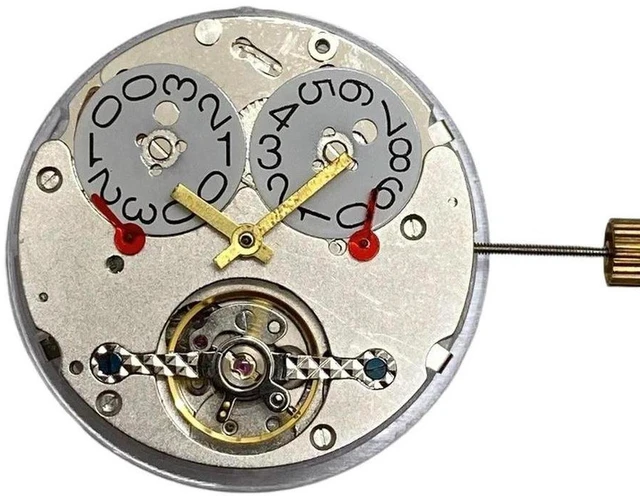 Main image of AJMRTC Multi-functional Automatic Mechanical Watch Movement, 12 O'clock Calendar & 6 O'clock Bare Balance Wheel, Watch Replacement Movement Accessory for Watch Repair & Custom Watch Making