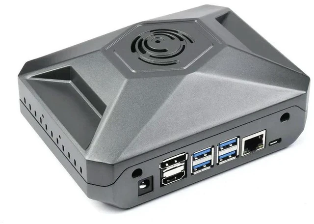 Alt view image 3 of 3 - AJMRTC Aluminum Case (Type F) SKU:23001 for Jetson Nano Development Kit, Alloy Enclosure with GPIO Adapter, Multi-vent Heat Dissipation, Protective Metal Housing for AI Embedded Projects