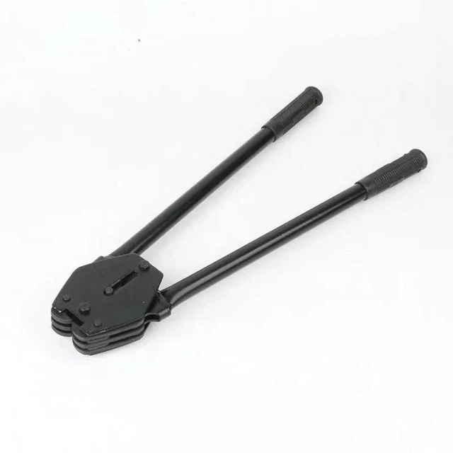 Alt view image 3 of 3 - AJMRTC Large Head Pliers for Round & Square Pipe Packing Clips, Plastic Steel Strapping Installation Pliers, Manual Hand Tool for Plastic Steel Packing Clip Fastening & Bundling Work
