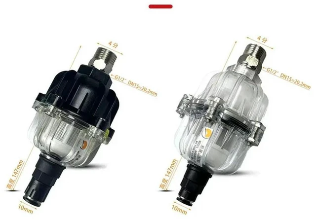 Alt view image 3 of 3 - AJMRTC Compressed Air Precision Filter QAD400-04, Air Compressor Oil-Water Separator with Automatic Drain, Industrial Air Dryer Filter for Removing Oil, Water and Impurities from Air Lines