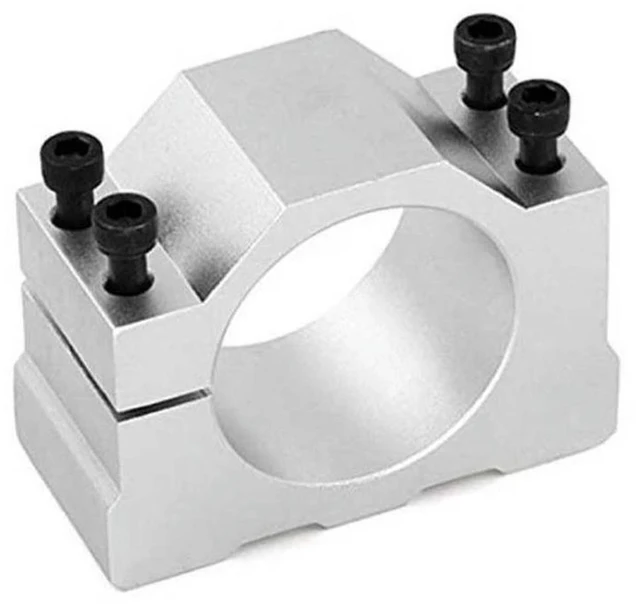 Main image of AJMRTC 52mm Spindle Motor Seat, 52 Fixed Clamp, Air-Cooled DC Spindle Aluminum Clamping Bracket, Metal Mount Holder for 52mm Spindle Motor, CNC Engraving Machine & DIY Router Projects