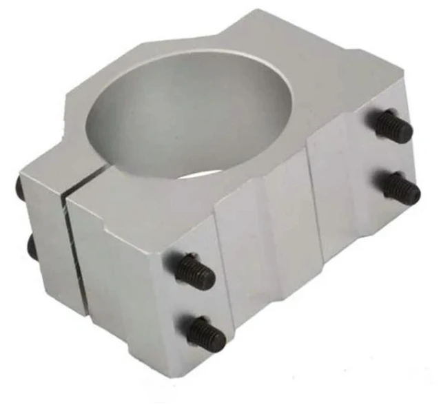 Alt view image 2 of 3 - AJMRTC 52mm Spindle Motor Seat, 52 Fixed Clamp, Air-Cooled DC Spindle Aluminum Clamping Bracket, Metal Mount Holder for 52mm Spindle Motor, CNC Engraving Machine & DIY Router Projects