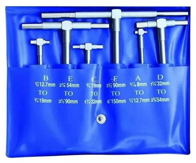 Alt view image 3 of 3 - AJMRTC 8-150mm Telescopic Bore Gauge 6Pcs Set, Square Head Adjustable Inner Diameter Measuring Gauge, Internal Hole Measurement Tool for Machining, Lathe Work and Mechanical Inspection