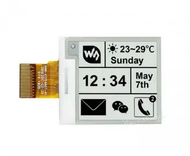 Alt view image 2 of 3 - AJMRTC 2Pcs/Lot 1.54 Inch E-Ink Raw Display Panel, 200×200 Square e-Paper Bare Screen, Bi-stable Low Power Raw Panel for Electronic Tags, IoT Indicators & Custom Embedded DIY Projects