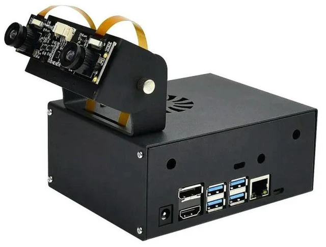 Main image of AJMRTC Jetson Nano Case (C) with Camera Holder & Built-in Internal Fan, Protective Enclosure with Active Cooling, Metal Housing for NVIDIA Jetson Nano, AI Vision Projects, Embedded Development & Maker