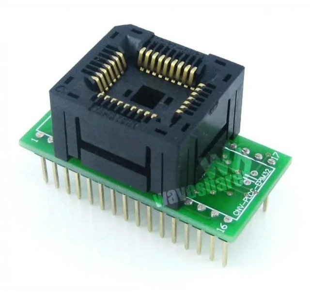 Alt view image 2 of 3 - AJMRTC PLCC32 to DIP32 (A) Programmer Adapter, PLCC32 Socket to DIP32 Converter, Plug-in Programming Adapter, For Chip Burning, Flash Programming, IC Testing & Electronic Repair Projects
