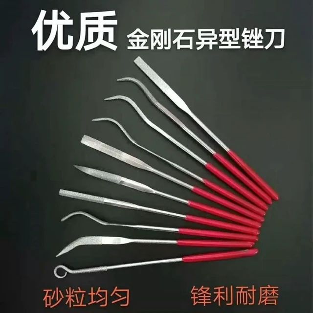 Alt view image 3 of 3 - AJMRTC Special-shaped File Set, 3 Pack 140mm Small Hand Files, Multi Shape Metal Needle File Kit for Deburring, Polishing, Shaping Wood, Metal, Jewelry, Hobby Craft and Model Making Workpiece