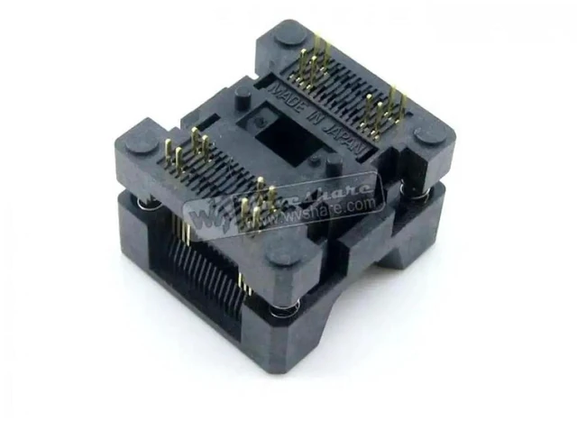 Main image of AJMRTC OTS-8×2(34)-0.65-01 IC Test & Burn-in Socket, 0.65mm Pitch 2-in-1 Open Top Socket for SSOP8 TSSOP8, Gold Plated Contact, Semiconductor IC Programming Test Socket, In Stock