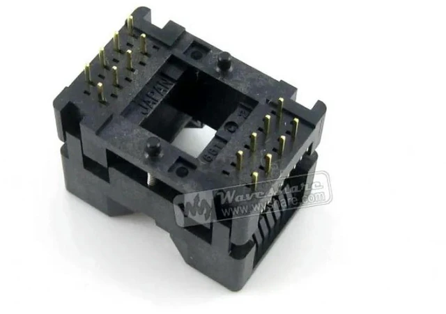 Alt view image 3 of 3 - AJMRTC OTS-16-1.27-04 IC Test & Burn-in Socket, 1.27mm Pitch Open Top Socket for SOP16 SOIC16 SO16 (7.5mm Body), Gold Plated Contact, Semiconductor IC Programming Aging Socket, In Stock