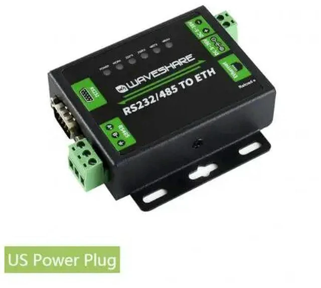 Alt view image 2 of 2 - AJMRTC Industrial RS232/RS485 to Ethernet Converter, Serial to TCP/IP Network Module, Dual Serial Port RS232 & RS485 to RJ45 Ethernet, Modbus Gateway, Serial Server for PLC & Industrial Automation