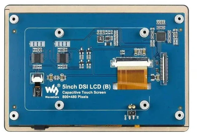 Alt view image 3 of 3 - AJMRTC 5inch DSI LCD (B) Capacitive IPS Touch Display for Raspberry Pi, 800×480 Resolution, MIPI DSI Interface, Low Power Consumption, 5-Point Touch Panel for Embedded HMI & DIY Projects