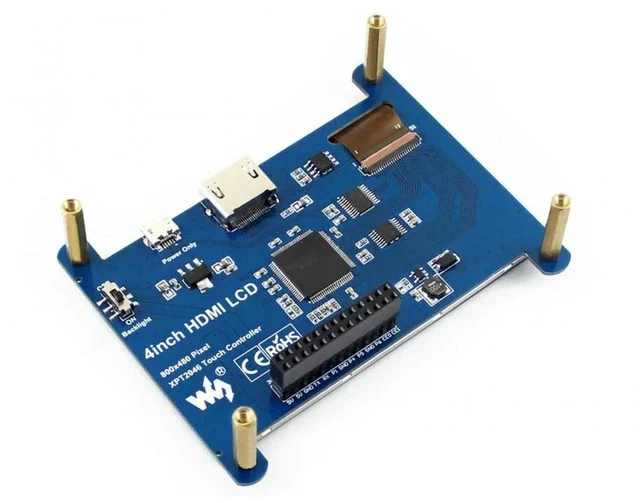 Main image of AJMRTC 4inch HDMI LCD Resistive Touch Screen, 480×800 IPS HDMI Display, Low Power Consumption, Resistive Touch Panel for Raspberry Pi, Mini PC, Embedded HMI & Industrial DIY Projects