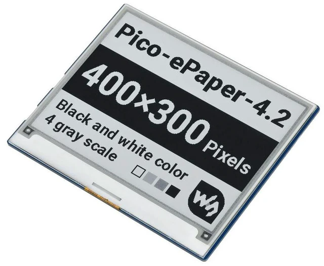 Alt view image 2 of 3 - AJMRTC 4.2 Inch E-Paper E-Ink Display Expansion Module for Raspberry Pi Pico, 4 Grayscale Black White SPI Screen, Ultra Low Power, Partial Refresh for IoT, Electronic Tags & Maker DIY Projects