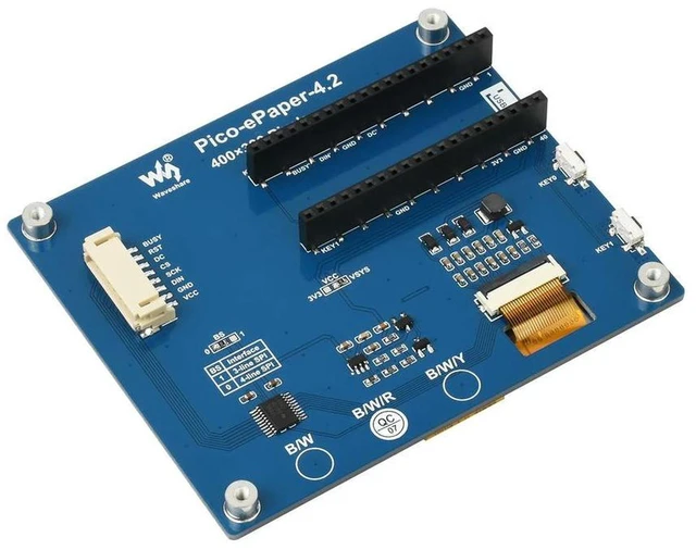 Alt view image 2 of 3 - AJMRTC Wholesale 4.2 Inch E-Paper E-Ink Display Expansion Module for Raspberry Pi Pico, SPI Interface, Ultra Low Power, Partial Refresh, E-Ink Panel for IoT Electronic Tags & Maker DIY Projects