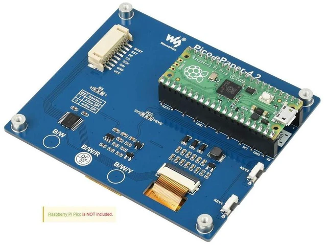Alt view image 3 of 3 - AJMRTC Wholesale 4.2 Inch E-Paper E-Ink Display Expansion Module for Raspberry Pi Pico, SPI Interface, Ultra Low Power, Partial Refresh, E-Ink Panel for IoT Electronic Tags & Maker DIY Projects