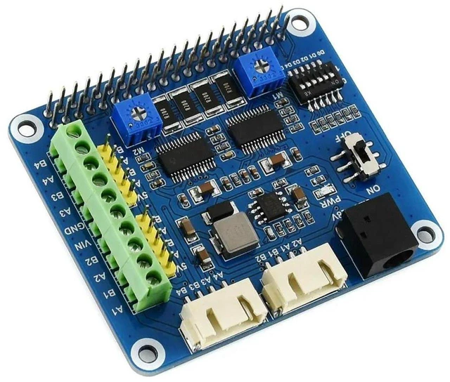 Main image of AJMRTC Stepper Motor HAT for Raspberry Pi, Dual Stepper Motor Driver Board, Supports up to 1/32 Microstepping, High Precision Motion Control for Robotics, CNC, 3D Printer & Maker Projects