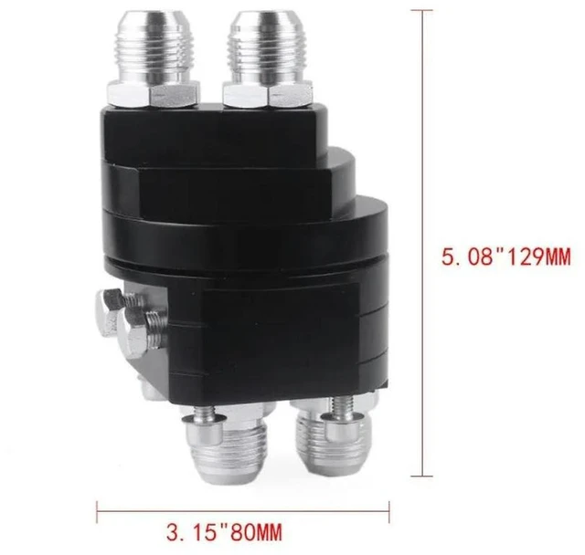 Alt view image 3 of 3 - AJMRTC 2-in-1 Split Oil Cake Adapter AN10, Automobile Modification Accessory, Oil Temperature & Oil Pressure Gauge Sensor Base, Oil Cooler Sandwich Plate for Engine Oil Monitoring & Cooling System