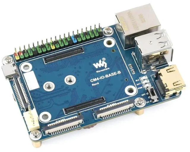 Alt view image 2 of 2 - AJMRTC CM4-IO-BASE-B Mini Base Board (B) for Raspberry Pi Compute Module 4, Compact CM4 Carrier Board, Rich Interfaces for Embedded, Edge Computing & Maker DIY Projects