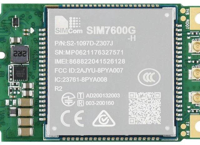Main image of AJMRTC SIM7600G-H-PCIE SIMCom 4G LTE Cat-4 Module, Global Coverage Cellular Communication Module with GNSS Positioning, Mini-PCIe Connector for IoT, Remote Monitoring & Embedded Gateway Projects