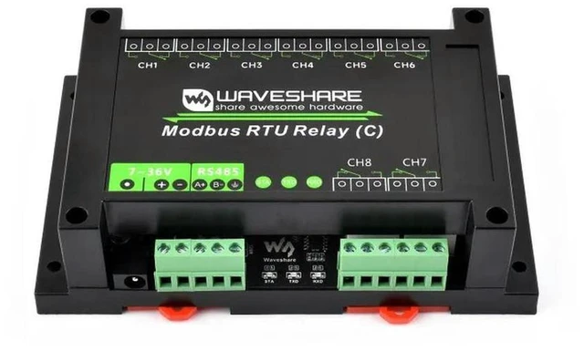 Main image of AJMRTC Modbus RTU 8-Channel Latching Relay Module (C), RS485 Interface, Multi-Isolation Protection Circuit, Modbus RTU Relay Board for Industrial Control, PLC, Smart Cabinet & Automation Projects