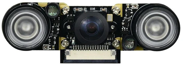 Alt view image 3 of 3 - AJMRTC RPi Camera (H), 5MP OV5647 Fisheye Night Vision Camera Module, Focal Adjustable Lens with Infrared LED, Compatible with Raspberry Pi for Embedded Vision & Low-Light Monitoring Projects