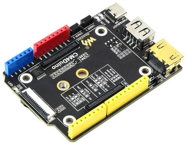 Alt view image 2 of 3 - AJMRTC Raspberry Pi Compute Module 4 Baseboard, CM4 Carrier Board with USB Ports & M.2 Slot, PCIe M-Key for NVME SSD, Rich Interfaces for Edge Computing, Embedded & Maker DIY Projects