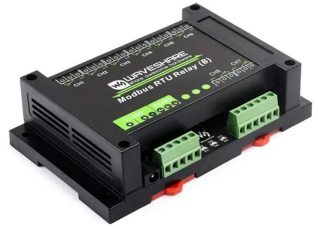 Alt view image 2 of 3 - AJMRTC Modbus RTU Relay Module (B), Industrial 8-Channel Relay Controller with RS485 Interface, Multi-Isolation Protection, Supports Modbus RTU Protocol for PLC, Automation Control & Industrial IoT