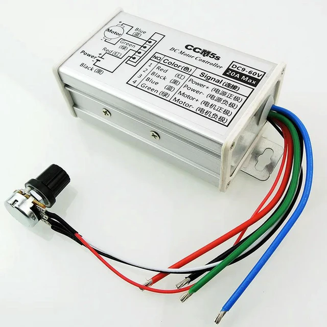 Alt view image 2 of 3 - AJMRTC PWM DC Motor Stepless Speed Controller, Pulse Width Modulation Speed Control Switch, 60V 20A High Power DC Motor Regulator, for DC Motor Speed Adjustment, Small Pump, Fan and Automation Equipme