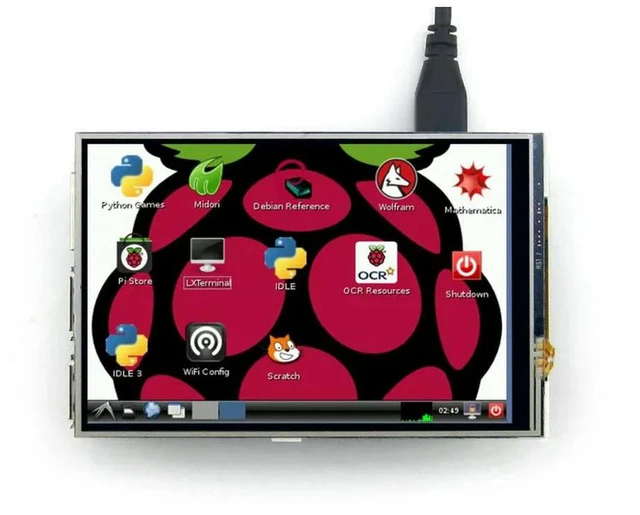 Alt view image 3 of 3 - AJMRTC 4 Inch RPi LCD (A), Resistive Touch Screen Display for Raspberry Pi, 480×320 Resolution, SPI Interface 4-inch Touch LCD Module, for Embedded HMI, Smart Terminal and Maker DIY Projects