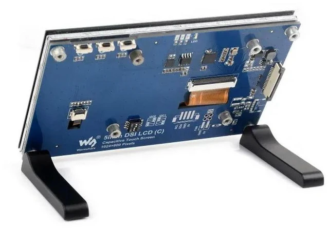 Main image of AJMRTC 5 Inch DSI LCD (C), Capacitive Touch Display for Raspberry Pi, DSI Interface, IPS Panel, 1024×600 Pixels, Toughened Glass Panel, High Clarity Touch Screen Module for Embedded HMI & Maker DIY