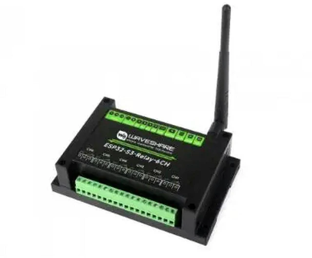 Alt view image 3 of 3 - AJMRTC ESP32-S3 6-Channel Industrial Relay Module, 6CH Relay HAT with Bluetooth & RS485 Control, Onboard Pico HAT Compatible Design, Supports Wireless & Bus Switch Control for Industrial Cabinet, IoT