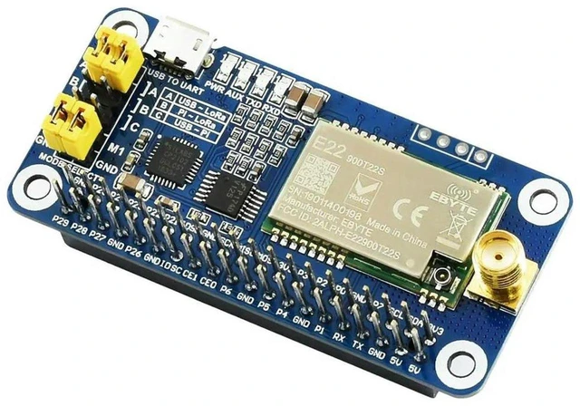 Main image of AJMRTC SX1262 LoRa HAT for Raspberry Pi, 868MHz Frequency Band for Europe, Asia & Africa, Long-Range LoRa Wireless Communication HAT for IoT Monitoring, Embedded Data Transmission & Maker DIY Projects