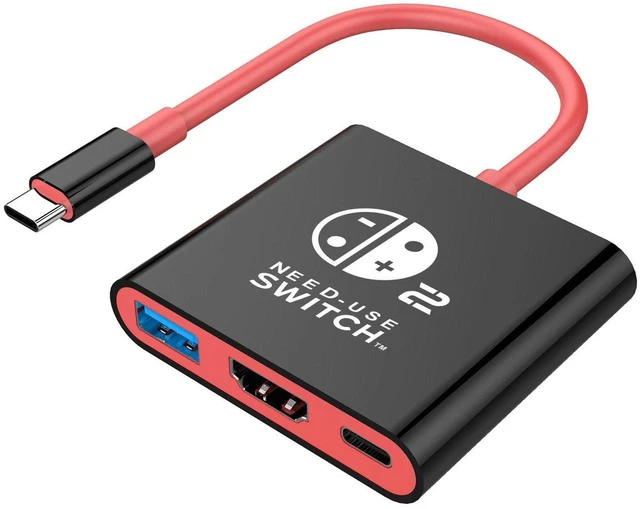 Main image of AJMRTC Switch 2 Dock for Nintendo Switch Docking Station, Portable TV Adapter with 4K@60Hz HDMI, USB3.0 and 100W PD Charging Port, Travel Dock for Switch 2, Switch OLED, MacBook, Steam Deck