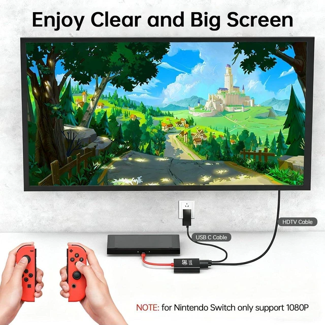 Alt view image 5 of 7 - AJMRTC Switch 2 Dock for Nintendo Switch Docking Station, Portable TV Adapter with 4K@60Hz HDMI, USB3.0 and 100W PD Charging Port, Travel Dock for Switch 2, Switch OLED, MacBook, Steam Deck