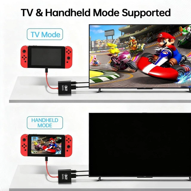 Alt view image 3 of 7 - AJMRTC Switch 2 Dock for Nintendo Switch Docking Station, Portable TV Adapter with 4K@60Hz HDMI, USB3.0 and 100W PD Charging Port, Travel Dock for Switch 2, Switch OLED, MacBook, Steam Deck