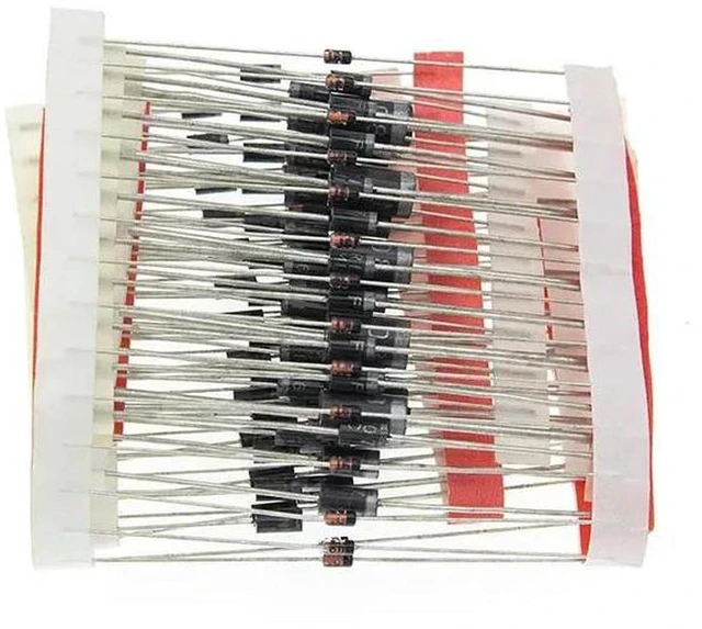 Main image of AJMRTC Schottky & Fast Recovery Diode Kit, 8 Values Total 100Pcs Assorted Diodes 1N4148 1N4007 1N5819 1N5399 1N5408 1N5822 FR107 FR207, Electronic Components Assortment Pack for DIY Circuit Projects