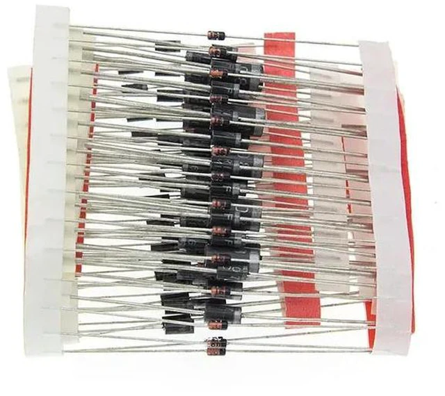 Alt view image 2 of 2 - AJMRTC Schottky & Fast Recovery Diode Kit, 8 Values Total 100Pcs Assorted Diodes 1N4148 1N4007 1N5819 1N5399 1N5408 1N5822 FR107 FR207, Electronic Components Assortment Pack for DIY Circuit Projects