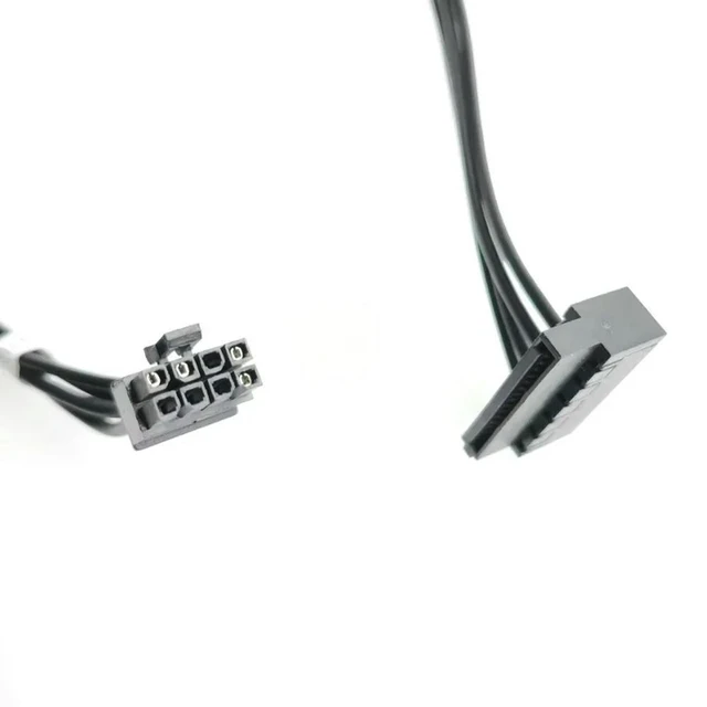Alt view image 3 of 4 - AJMRTC Small 8Pin to 2-Port SATA HDD SSD Power Socket Cable Connector, 45cm Length for 09VWT 7050 5050 3050 7060 Motherboard ATX PSU, SATA Hard Drive Power Adapter Wire