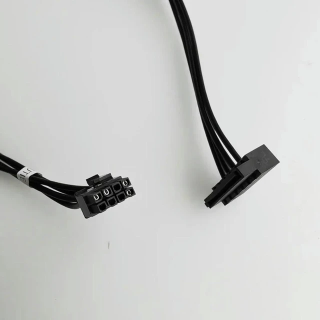 Alt view image 2 of 4 - AJMRTC Small 8Pin to 2-Port SATA HDD SSD Power Socket Cable Connector, 45cm Length for 09VWT 7050 5050 3050 7060 Motherboard ATX PSU, SATA Hard Drive Power Adapter Wire