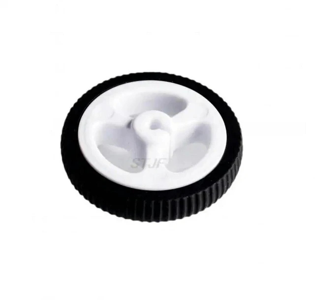 Main image of AJMRTC 10Pcs D-hole Rubber Robot Wheels, D Shaft Rubber Tires Compatible with N20 DC Gear Motor, Replacement Wheel Parts for Smart Robot Car, DIY Electronic Toy Projects
