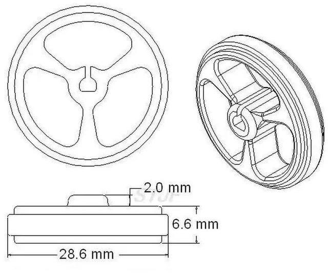 Alt view image 2 of 3 - AJMRTC 10Pcs D-hole Rubber Robot Wheels, D Shaft Rubber Tires Compatible with N20 DC Gear Motor, Replacement Wheel Parts for Smart Robot Car, DIY Electronic Toy Projects