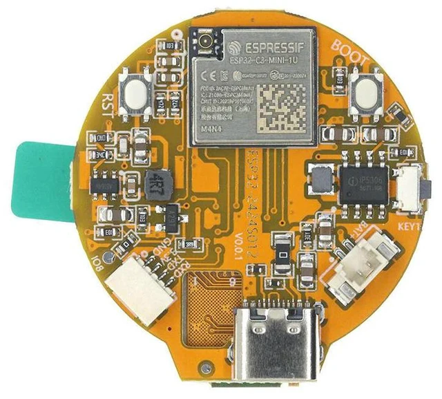 Alt view image 3 of 3 - AJMRTC 1.28 Inch Type-C ESP32-C3 IPS Round Display Module ESP32-2424S012, 240x240 TFT LCD GC9A01 Capacitive Touch Screen, WiFi BLE Development Board for Arduino LVGL IoT Smart Watch Projects