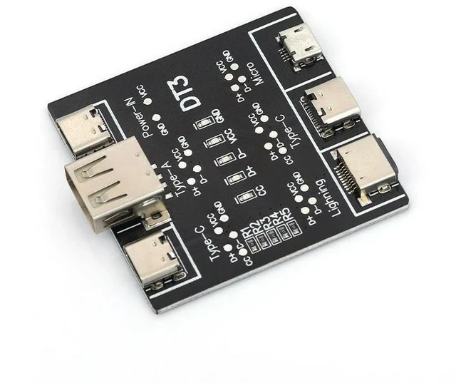 Alt view image 3 of 3 - AJMRTC DT3 Data Cable Detection Board, Type C Micro USB Lightning Cable Tester Detector, Test Fast Charging Data Cables for IOS Android, USB Cable Testing Tool
