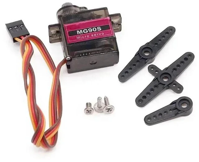 Main image of AJMRTC MG90S Metal Gear Digital 9G Micro Servo, 180 Degree Rotation Servo Motor for RC Helicopter Airplane Boat Car Robot DIY Model Projects