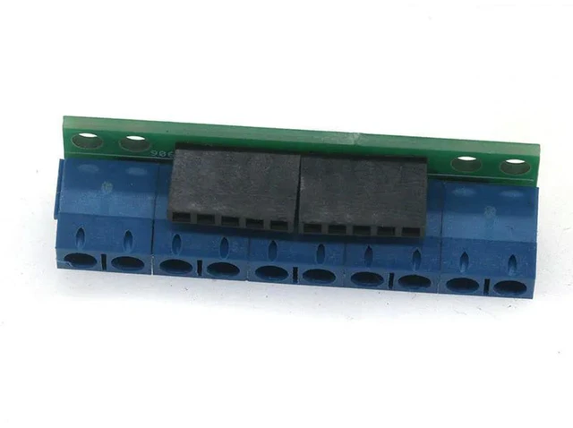 Alt view image 3 of 3 - AJMRTC 10Pin 2.54mm Header to 5.08mm Screw Terminal Conversion Board, Breakout Module, 2.54 Pin to 5.0 Screw Terminal Adapter for PLC, Arduino, Raspberry Pi Industrial Control Circuit Wiring