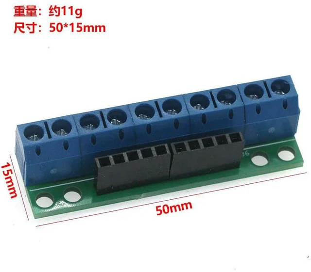Alt view image 2 of 3 - AJMRTC 10Pin 2.54mm Header to 5.08mm Screw Terminal Conversion Board, Breakout Module, 2.54 Pin to 5.0 Screw Terminal Adapter for PLC, Arduino, Raspberry Pi Industrial Control Circuit Wiring