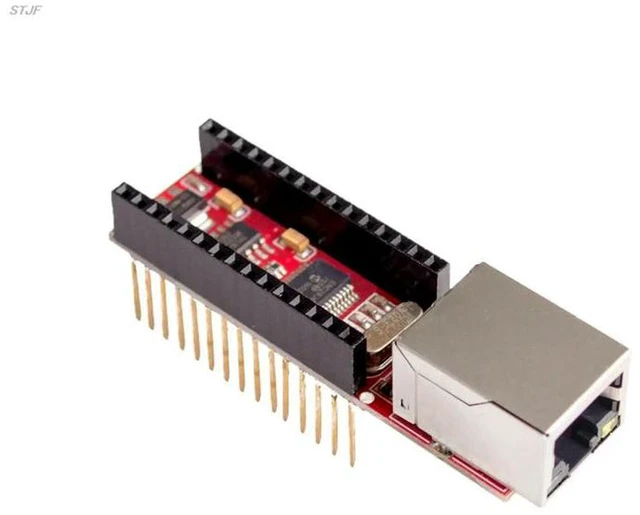 Alt view image 3 of 3 - AJMRTC ENC28J60 Ethernet Shield V1.0, RJ45 LAN Webserver Module, SPI Network Board Compatible with Nano 3.0, Embedded TCP/IP Controller for IoT, Remote Monitoring, Electronic DIY Network Projects
