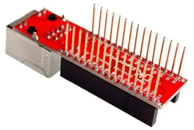 Alt view image 2 of 3 - AJMRTC ENC28J60 Ethernet Shield V1.0, RJ45 LAN Webserver Module, SPI Network Board Compatible with Nano 3.0, Embedded TCP/IP Controller for IoT, Remote Monitoring, Electronic DIY Network Projects