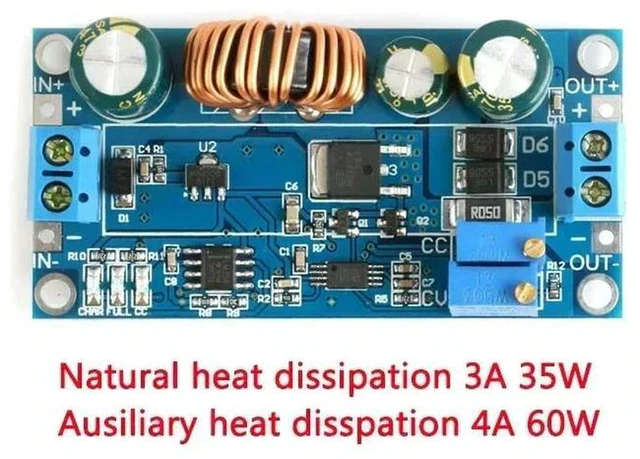 Alt view image 3 of 3 - AJMRTC SS56 Adjustable Buck-Boost Power Supply Module, Constant Voltage Constant Current Step Up Step Down Converter, Automatic Voltage Regulator for Battery Charging LED Driver DIY Electronic Project